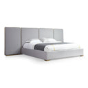 Athena - Modern Light Grey Linen + Gold Bed