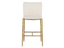 Atlanta - Modern Off-White Fabric & Brass Counter Chair