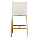 Atlanta - Modern Off-White Fabric & Brass Counter Chair