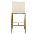 Atlanta - Modern Beige Fabric & Brass Counter Chair