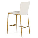 Atlanta - Modern Off-White Fabric & Brass Counter Chair