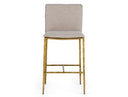 Atlanta - Modern Beige Fabric & Brass Counter Chair
