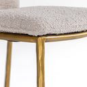 Atlanta - Modern Beige Fabric & Brass Counter Chair