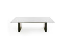 Collins - Glam White Marble & Gold Dining Table