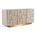 Auer - Mid-Century Modern Cream Ash + Gold Buffet