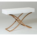 Aversa - Gold Crocodile Console Table & Mirror