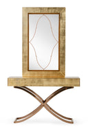 Aversa - Gold Crocodile Console Table & Mirror