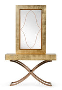 Aversa - Gold Crocodile Console Table & Mirror