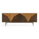 Azteca - Modern White Oak + Black Geometric Pattern Buffet