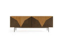 Azteca - Modern White Oak + Black Geometric Pattern Buffet