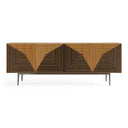 Azteca - Modern White Oak + Black Geometric Pattern Buffet