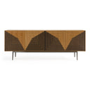 Azteca - Modern White Oak + Black Geometric Pattern Buffet