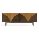 Azteca - Modern White Oak + Black Geometric Pattern Buffet