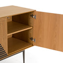 Azteca - Modern White Oak + Black Geometric Pattern Buffet
