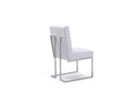Elise Modern White Leatherette Dining Chair