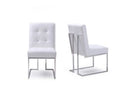 Libby - Modern White Leatherette Dining Chair (Set of 2)