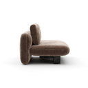 Overlap Armless Loveseat Dk Taupe