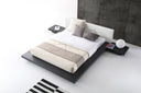 opal modern wenge & white platform bed