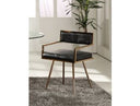 Rosario Modern Black & Rosegold Dining Chair
