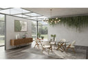 Jordan Modern Walnut & Grey Dining Set