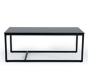Baca - White Marble + Black Metal End Table