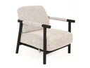 Balko - Modern Grey Fabric + Black Accent Chair