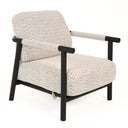 Balko - Modern Grey Fabric + Black Accent Chair