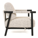 Balko - Modern Grey Fabric + Black Accent Chair