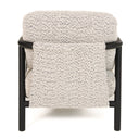 Balko - Modern Grey Fabric + Black Accent Chair