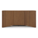Barbon - Modern Black Glass + Walnut Buffet