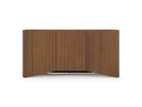 Barbon - Modern Black Glass + Walnut Buffet