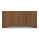 Barbon - Modern Black Glass + Walnut Buffet