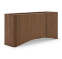 Carnaby - Modern Dark Grey Glass + Walnut Dining Table