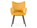 Barrett - Modern Yellow Velvet Dining Chair