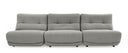 Basil - Modern Grey Fabric Large Sofa With 3 Electric Recliners