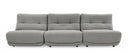 Basil - Modern Grey Fabric Large Sofa With 3 Electric Recliners
