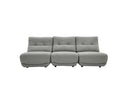 Basil - Modern Grey Fabric Small Sofa With 3 Electric Recliners
