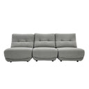 Basil - Modern Grey Fabric Small Sofa With 3 Electric Recliners