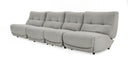 Basil - Modern Grey Fabric Small Electric Recliner Chair