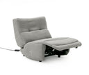 Basil - Modern Grey Fabric Small Electric Recliner Chair