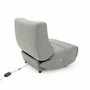 Basil - Modern Grey Fabric Small Electric Recliner Chair