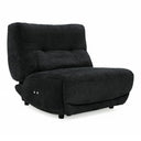 Basil - Modern Black Fabric Small Electric Recliner Chair