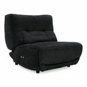 Basil - Modern Black Fabric Small Electric Recliner Chair