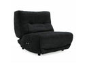 Basil - Modern Black Fabric Large Electric Recliner Chair