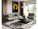Basil - Modern Grey Fabric Large Sofa With 3 Electric Recliners