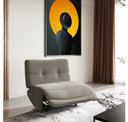 Basil - Modern Grey Fabric Small Sofa With 3 Electric Recliners