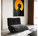 Basil - Modern Black Fabric Small Sofa With 3 Electric Recliners
