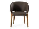 Moira - Modern Dark Brown Eco-Leather Dining Chair (Set of 2)