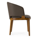 Baskin Brown and Walnut Arm Dining Chair