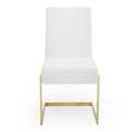 Pyrite Modern Glass and Gold Dining Table